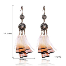 Load image into Gallery viewer, Women Tassel Dangle Long Earrings For Women Owl Leaf Feather earrings Jewelry Earrings Bride Jewelry