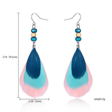 Load image into Gallery viewer, Women Tassel Dangle Long Earrings For Women Owl Leaf Feather earrings Jewelry Earrings Bride Jewelry