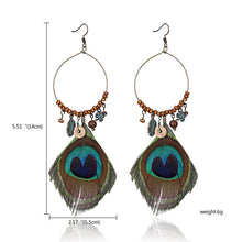 Load image into Gallery viewer, Women Tassel Dangle Long Earrings For Women Owl Leaf Feather earrings Jewelry Earrings Bride Jewelry